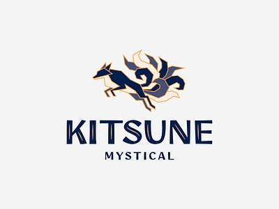 Nine Tailed Fox Logo abstract beast fantasy fox fox spirit geometric japanese kitsune logo logos mystic mythology mytical nine tailed fox shape spirit animal wild