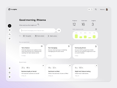 Ai generated market testing ai clean dark light product simple ui ux