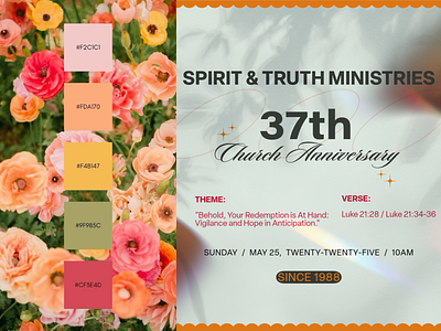 STEM 37th Church Anniversary | Branding 2025 art artwork church church anniversary color palette design graphic design social media typography vibrant vibrant colors