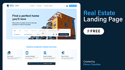 Real Estate Landing Page figma landing page real estate real estate template ui uidesign user interface ux website design