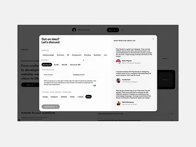 Website Modal Design 3d animation design interaction minimal modal ui ux website