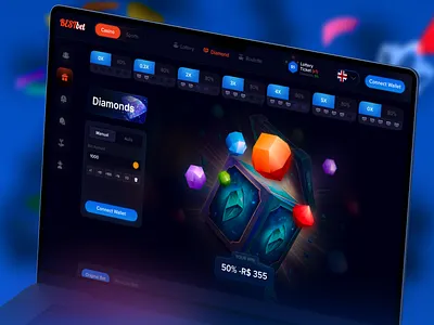 Diamonds Game - Casino bet betting casino casino art casino branding casino slots crypto crypto game diamonds gambling game interface game ui gaming live casino lottery online casino original game slot slot design web casino