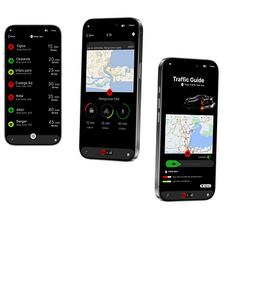 Traffic Guide App app design ui ux