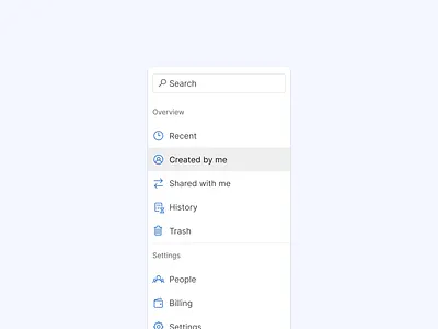 Client - Sneak Preview access admin component dashboard figma icons navigation people search share trash ui