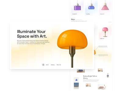 Terang. - Lamp E-commerce Website bauhausstyle brandlandingpage cleanui conceptwebsite ecommercedesign ecommercewebsite editoriallayout furniture furnitureui landingpage magazine minimalismdesign modernui simpleui ui uidesign uiux uiuxdesign webdesign whitespace