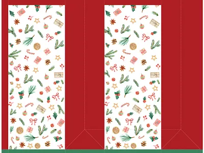 Christmas Gifts Bag branding branding design flowers graphic design illustration procreate