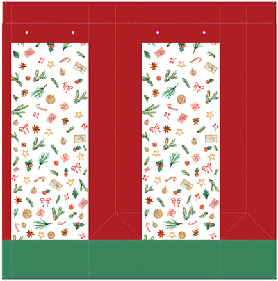 Christmas Gifts Bag branding branding design flowers graphic design illustration procreate