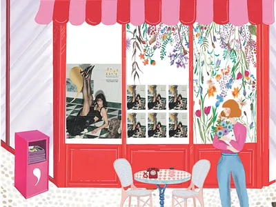 Poster for A list Magazine branding branding design design flowers graphic design illustration poster procreate