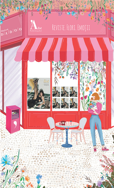 Poster for A list Magazine branding branding design design flowers graphic design illustration poster procreate