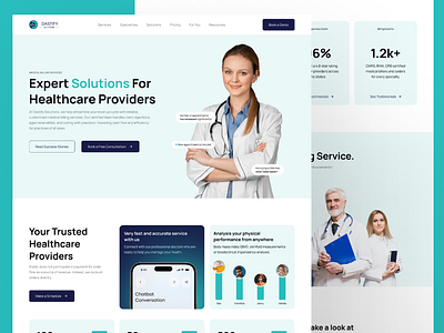 Medical Website - UI UX branding graphic design interactive ui landing page medical services ucd ui user friendly design ux visual design website