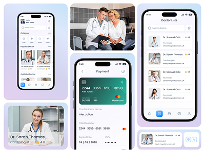Health care & Doctor Appointment Mobile App. app design clean ui dashboard design doctor app fitness app health doctor health app health monitoring health tracker healthcare app medical app medtech minimal ui mobile health mobile ui patient app smart health uiux user interface wellness app