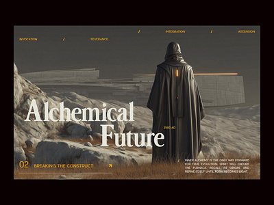 PS #02 futuristic layout midjourney type typo typography web design