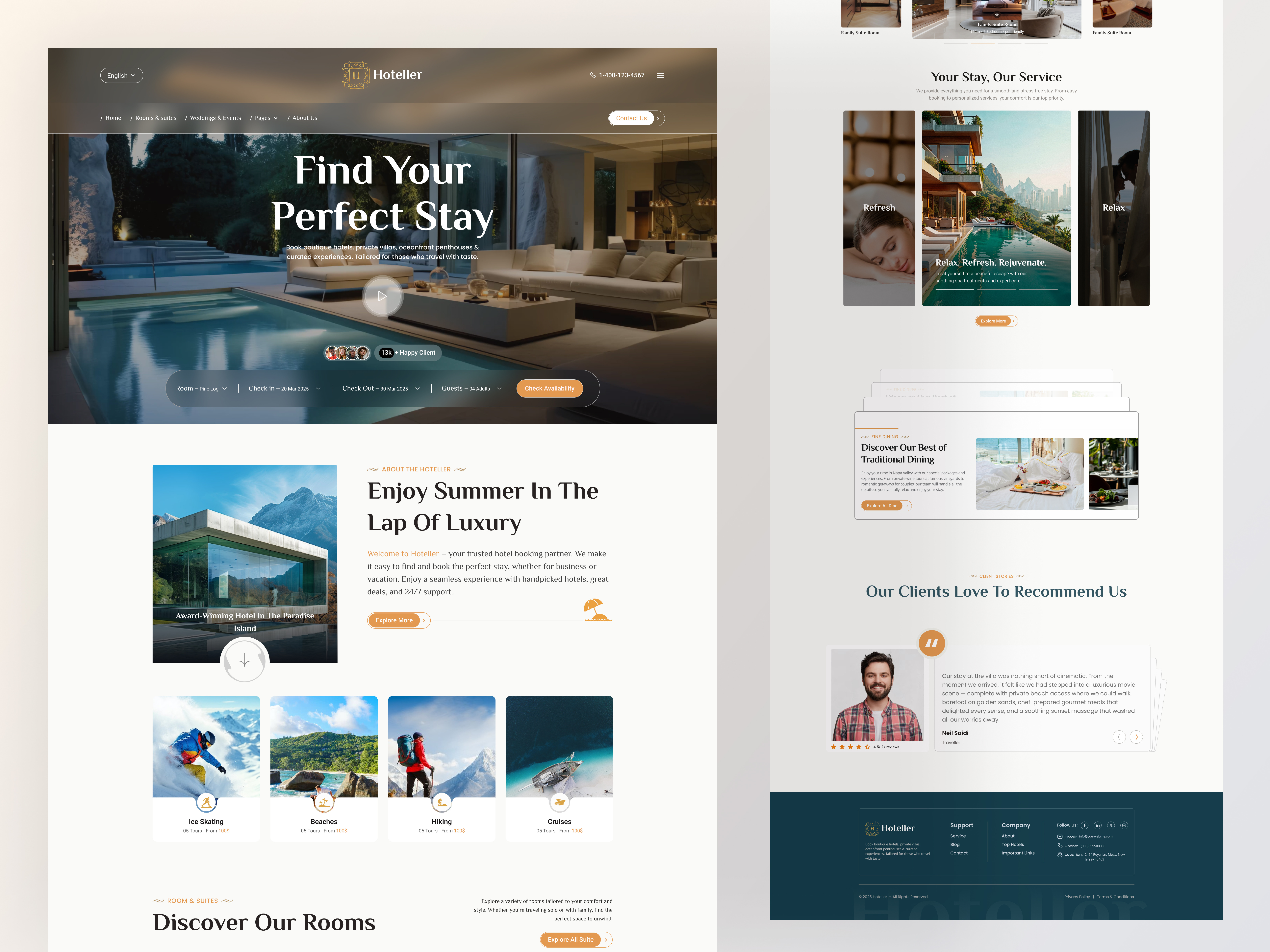 Example of Website Landing Page UI UX Design