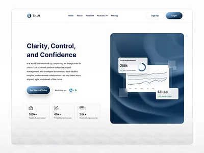 AI Project Management - Hero UI ai artificial intelligence asana clickup cloud cloud ai concept ui dashboard devdock huly modern monday pricing project management rfp trello ux design web app web design