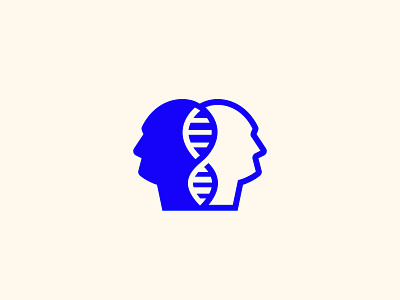 Human DNA alex seciu branding dna dna logo head logo human head logo human logo logo design logo designer negative space logo
