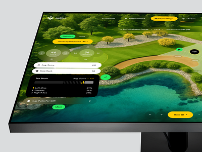 Golfee - Golf App Dashboard ai app app design b2b business course crm dashboard design game golf interface product saas score service strategy ui ux web