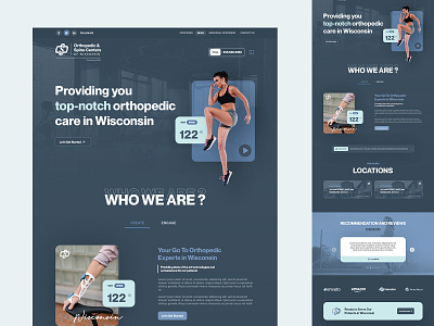 Orthopedic Website Design | Clean, Modern & Patient-Focused UI branding clinic website design graphic design healthcare ux healthcare web design healthtechdesign landing page layout medical ui mockup modern ui modern website orthopedic website responsive medical design spine care design ui ux website