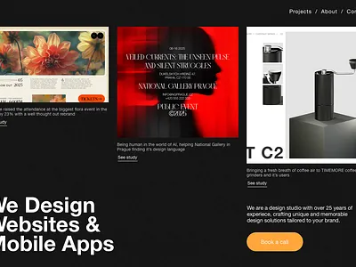 Design agency portfolio agency case study design editorial flower graphic design mobile app orange person portfolio product ui ux web design