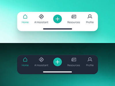 nightingale v2: AI E-Pharmacy & Medical App - Navigation Bar UI ai medical app clean drug prescription app e pharmacy app epharmacy app epharmacy mobile app epharmacy ui kit figma ui kit medical ui kit minimal mobile nav bar mobile navigation bar ui mobile tab bar ui modern nav bar ui pharmacy app ui prescription app smart medical app tab bar ui teal