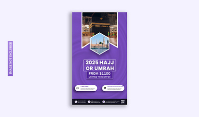 Umrah Package Book Your Hajj amp Umrah Journey story template banner branding design flyer design flyer template graphic design illustration logo social media story ui vector