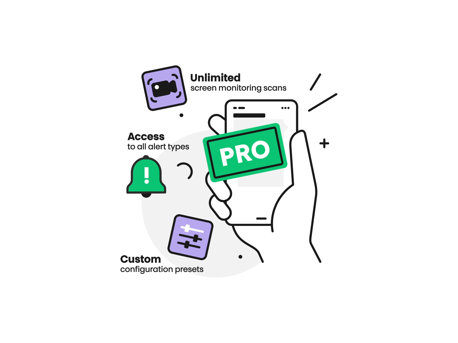 Get full acces access alert animation branding custom design get full access graphic design icon icon set illustration mobile motion phone pro screen ui ux unlimited user vector