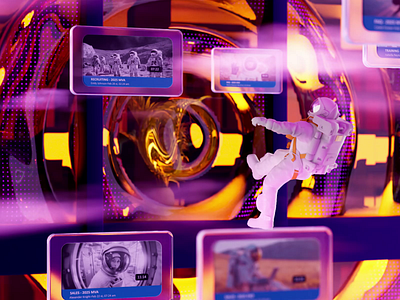 3D animation for a new platform 3d animation branding c4d cinema4d marketing motion motion graphic ui