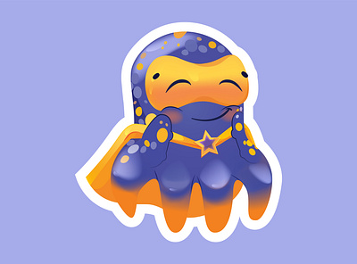 Mascot for Champsverse app art branding champsverse character design cute mascot design digital art game development gaming mascot graphic design illustration mascot design octopus superhero vector