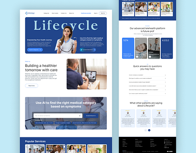 AI-Powered Telehealth Website Design branding design designs figma figma web design healthcare landing page design medical website online medical website design telehealth website ui ui design uiux website ux website design