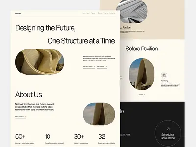Architecture Landing Page agency architecture architecture studio building clean construction consultation corporate exterior figma house landing page minimalist modern real estate ui ui design ux web design website