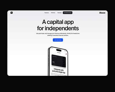 Hero Section For A Finance SaaS Brand branding finance graphic design landing page saas ui uiux web design website design