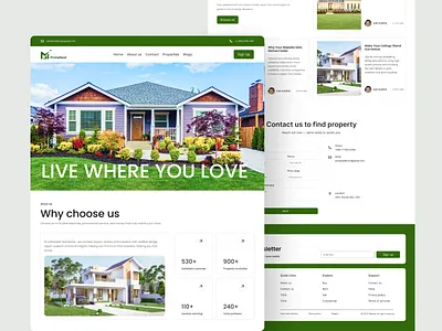 Real Estate Website UI Design – Landing Page design figmadesign graphic design homepage landingpage propertywebsite realestate realestateui ui ui of website uidesign ux uxdesign webdesign website