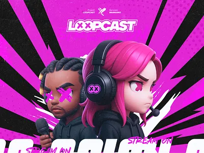 Loopcast – Game Streaming Branding Design anime streaming app branding branding branding website fantasy logo game game app game ui live streaming website logo music streaming personal branding saas logo simple branding stream logo streaming logo streaming ui tech branding tech logo