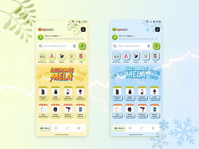 ⚡BigBasket – Electronics Mela Redesign animation appdesign behance branding creative dailyui design dribbble graphic design homepage illustration logo mobiledesign motion graphics ui ui design ux