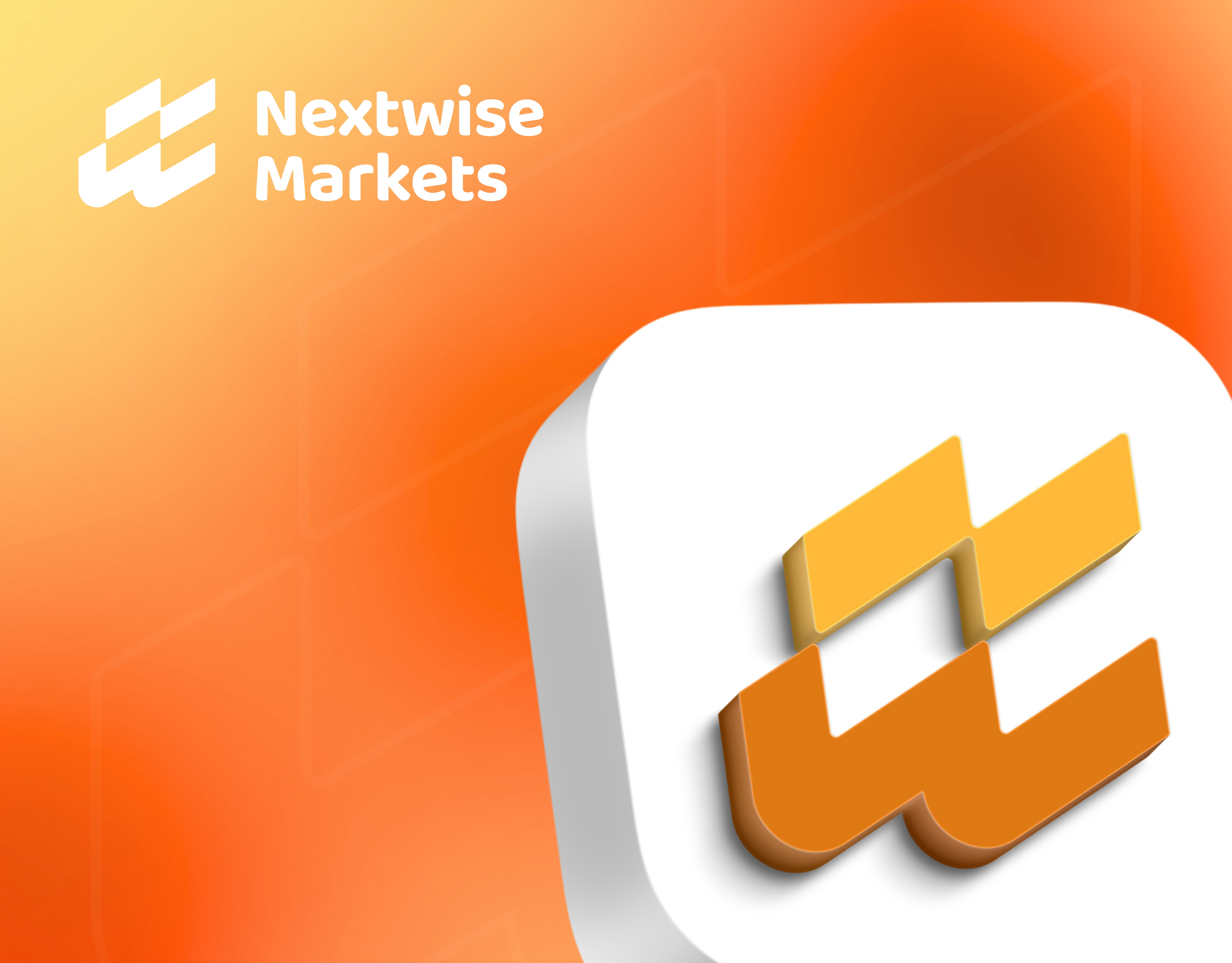 Nextwise Markets - Logo And Brand Identity Design 3d brand identity branding concept finance forex growth icon illustration investment letter n lettermark logo logo design minimal monogram motion graphics negative space startup trading