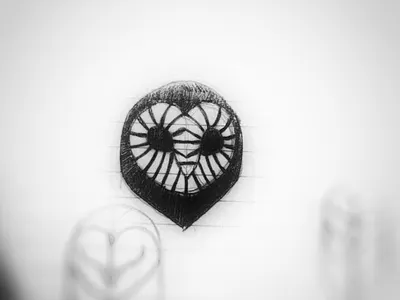 Owl sketch animal black brainstorming concept drawing eye forest icon idea identity illustration logo night owl paper pen sketch visual