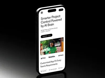 AI Project - Mobile View ai ai website app design landing page landing page design mobile app mobile responsive product product design project management tool ui ui ux user experience ux web designer website website design website responsive