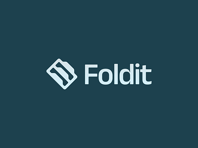 Foldit – Logo Design branding design flat fold folder foldit logo minimal minimalism portfolio saas tech