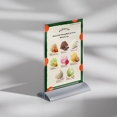 Ice Cream Leaflet branding flyer graphic design icecream izakaya leaflet
