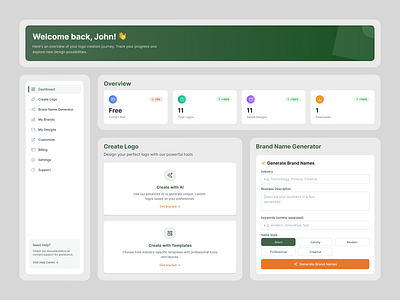 AILogo - AI Logo Maker Design Concept ailogo branding figma figmadesign logomaker uidesign uiux