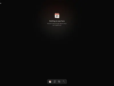Weekend explorations dark mode empty ui website