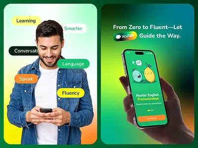 AcuTalk - AI Language Learning Branding ai brand design brand identity branding education graphic design language learning logo logotype talk visual design