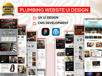 Plumbing Website UI/UX Design & WordPress Development figma design figma ui graphic design hvac website design plumbing website design projekt strony internetowej projektowanie graficzne rozwój strony internetowej ui design uiux design ux design web design web development website design website ui design wordpress development