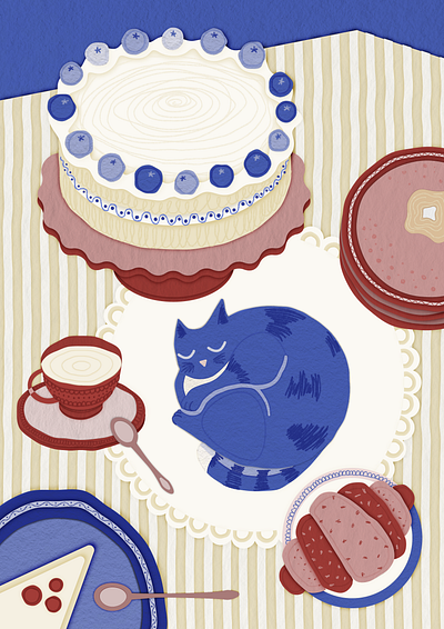 Cafe Illustration cafe illustration illustration printing