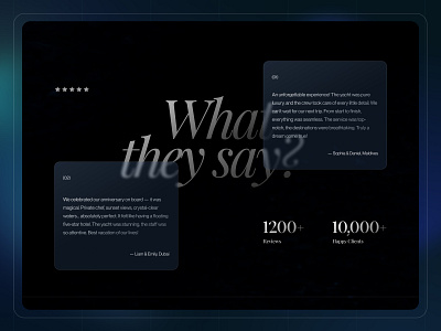 Luxury, Premium Review Page/ Section Ui dark feature ui glassmorphism luxury review ui premium review section product review review app review page review section review ui review web testimonial testimonial ui ui design web design
