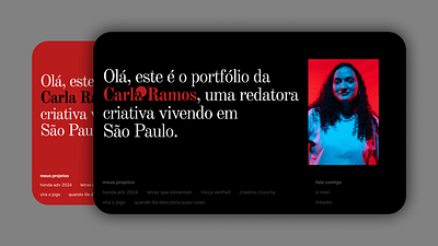 Carla Ramos portfolio design interface layout portfolio ui