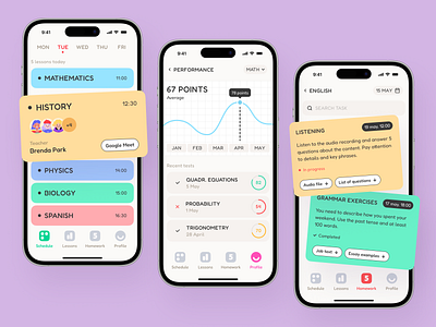 Education Mobile App UI app app design app interface application ui best ui education education mobile app mobile mobile app design mobile app ui mobile ui modern app ui modern ui popular ui ui design ui ux ui ux design