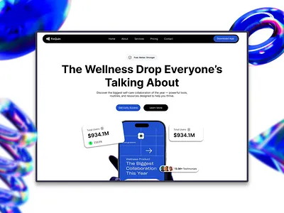 Daily UI #003 -Landing Page 003 daily ui daily ui 003 healthcare hero section inspiration landing page ui website wellness website