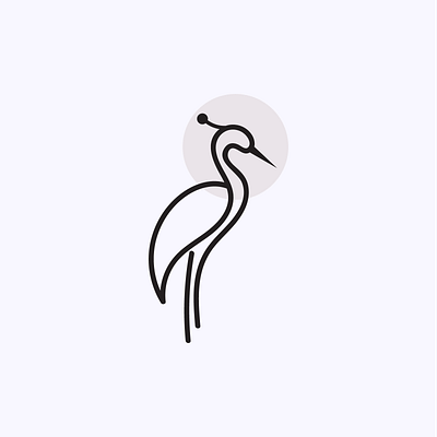 Minimalistic Heron Logo Design bird logo minimalism brand identity branding clean and elegant branding elegant line art logo graphic design heron logo design illustration logo minimalist wildlife logo minimalistic logo design modern heron logo nature inspired branding sophisticated logo concepts stylish logo design vector