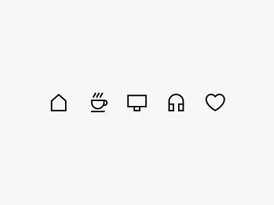 Home office icons app design coffee dashboard display figma plugin headphones heart home icons minimal icons product design svg icons ui ui icons ux design web design