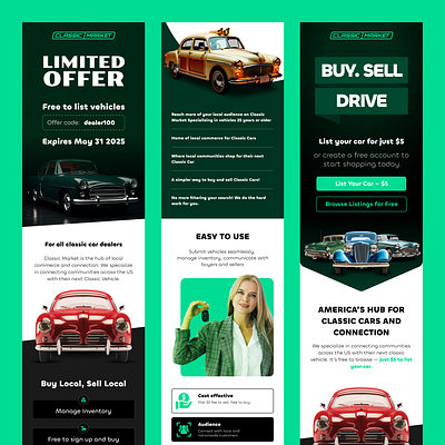Email Templates Design / Classic Car Marketplace - Digital Ads 2025 leatest email template best email template for car businesss email campaign` car car business email car email template car offer email email email campaign email offer email template marketing email template newsletter promotional email template